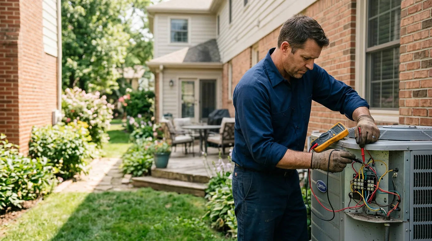 HVAC technician working near Riverside, CA